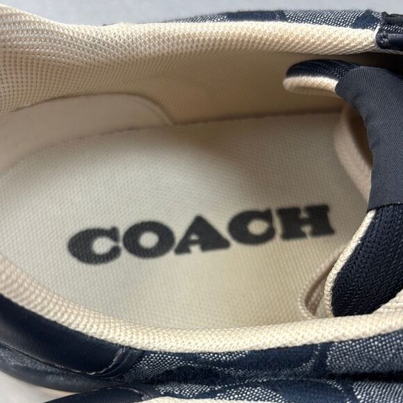Coach Navy and Cream Sneakers - Picture 2 of 5